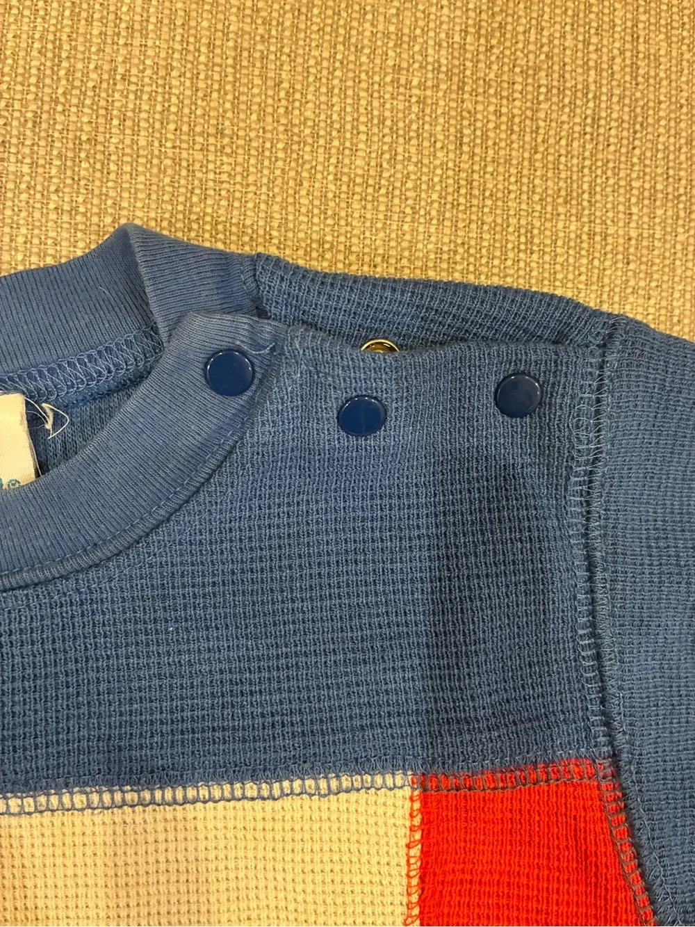 Vintage 90s Baby B’gosh Bugs Short Sleeve Waffle Baby Top